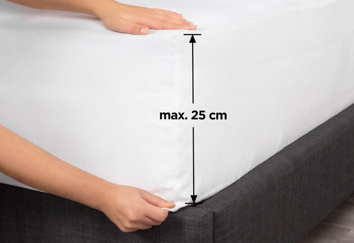 Se potrivește perfect pentru saltelele mai înalte.