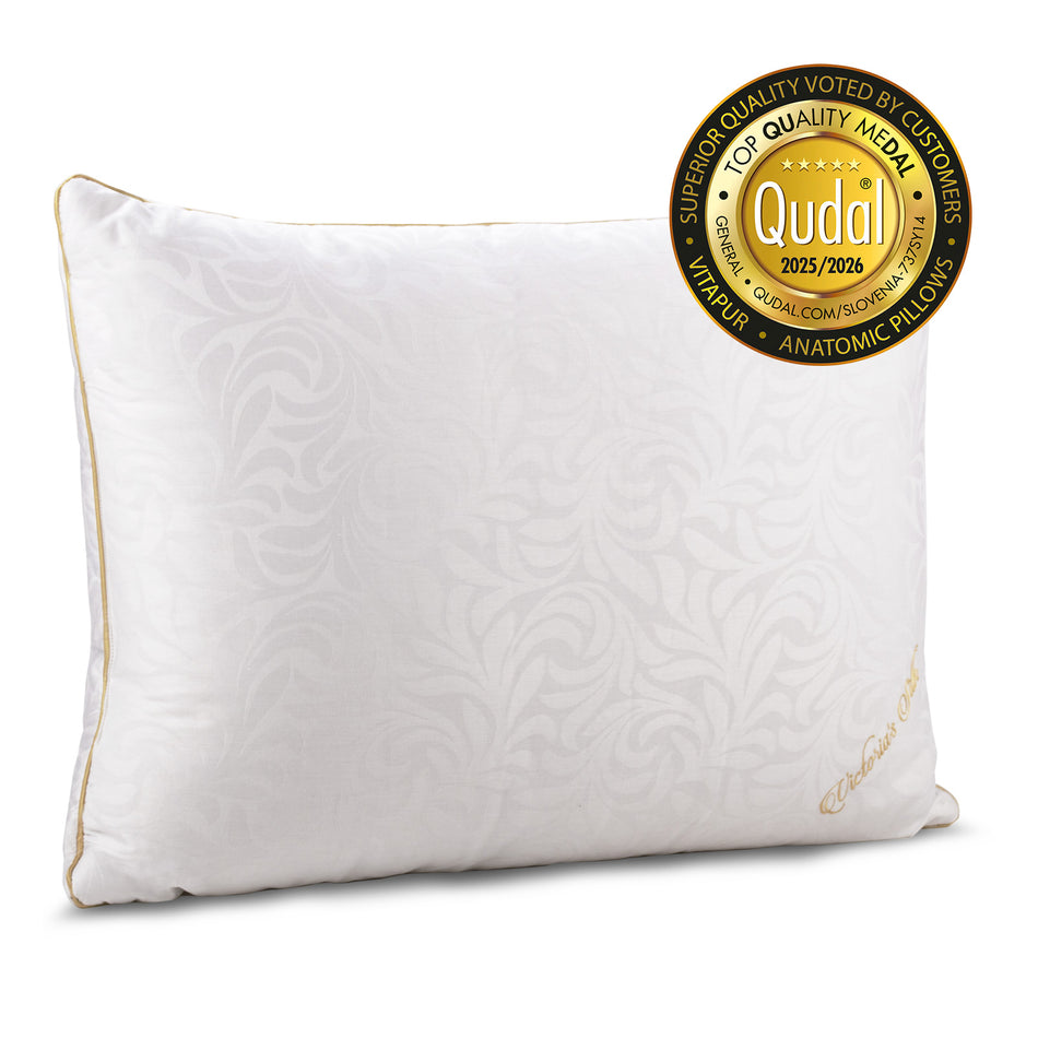 Pernă clasică joasă cu mătase Vitapur Victoria's Silk, 50x70 cm