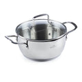 Rosmarino oală din oțel inoxidabil cu capac din sticlă Pour&Cook II – 2,6 L, 20 cm