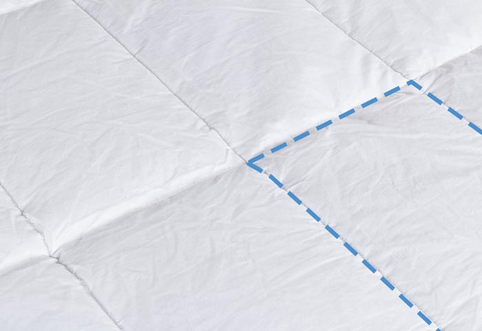 Datorită matlasării, umplutura rămâne uniform pe loc.