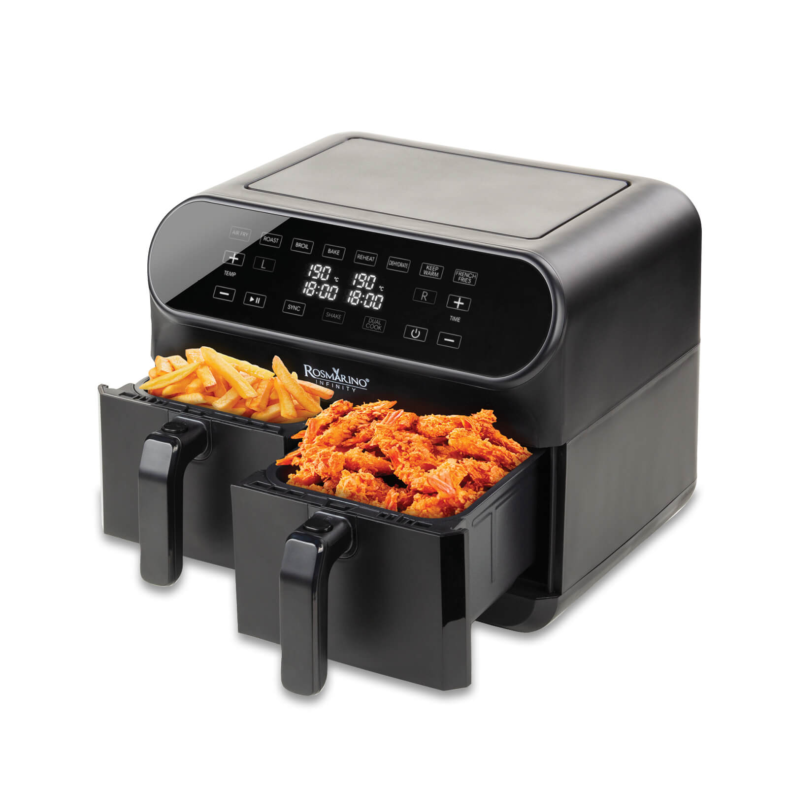 Friteuză cu aer cald cu 2 coșuri Infinity AirFryer XXL PRO, 1700W