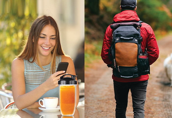 2 în 1: Luați băutura cu dvs. în deplasare.