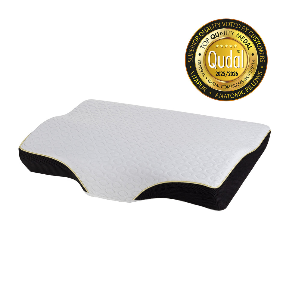 Pernă anatomică anti sforăit Vitapur MemoSilver Ionity - 57x34 cm