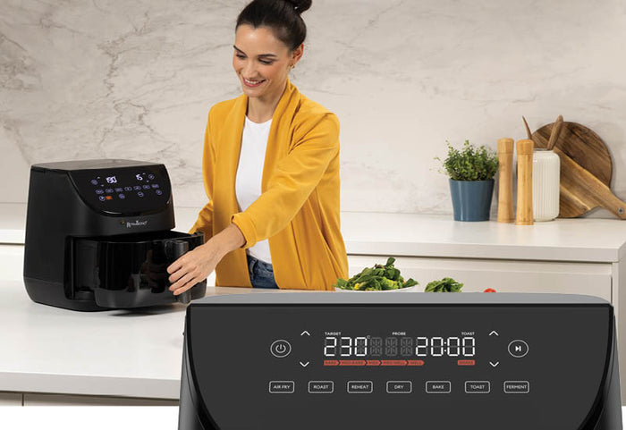 7 programe diferite și fereastră pentru monitorizarea procesului de gătire.