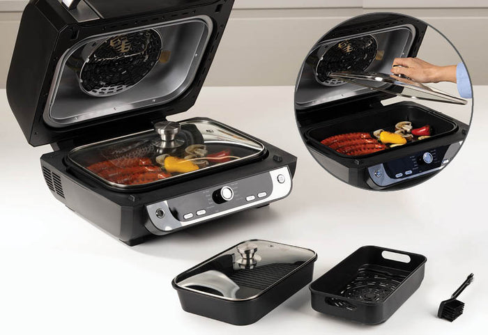 Tavă suplimentară și capac pentru, utilizare versatilă.