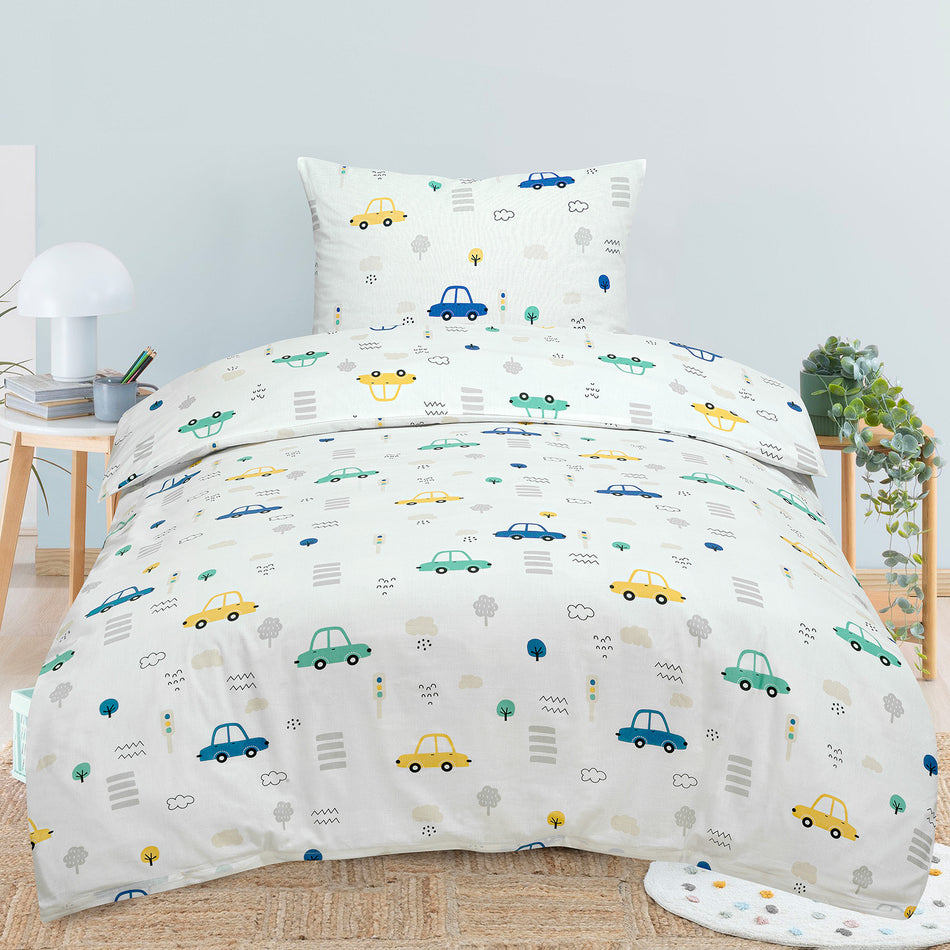 Lenjerie de pat pentru copii din bumbac Cars