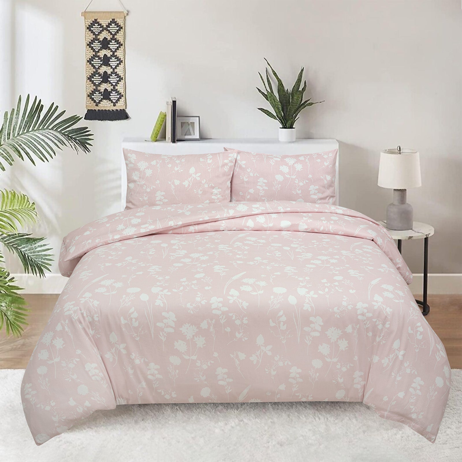 Lenjerie de pat din satin de bumbac Botanic Silhouette
