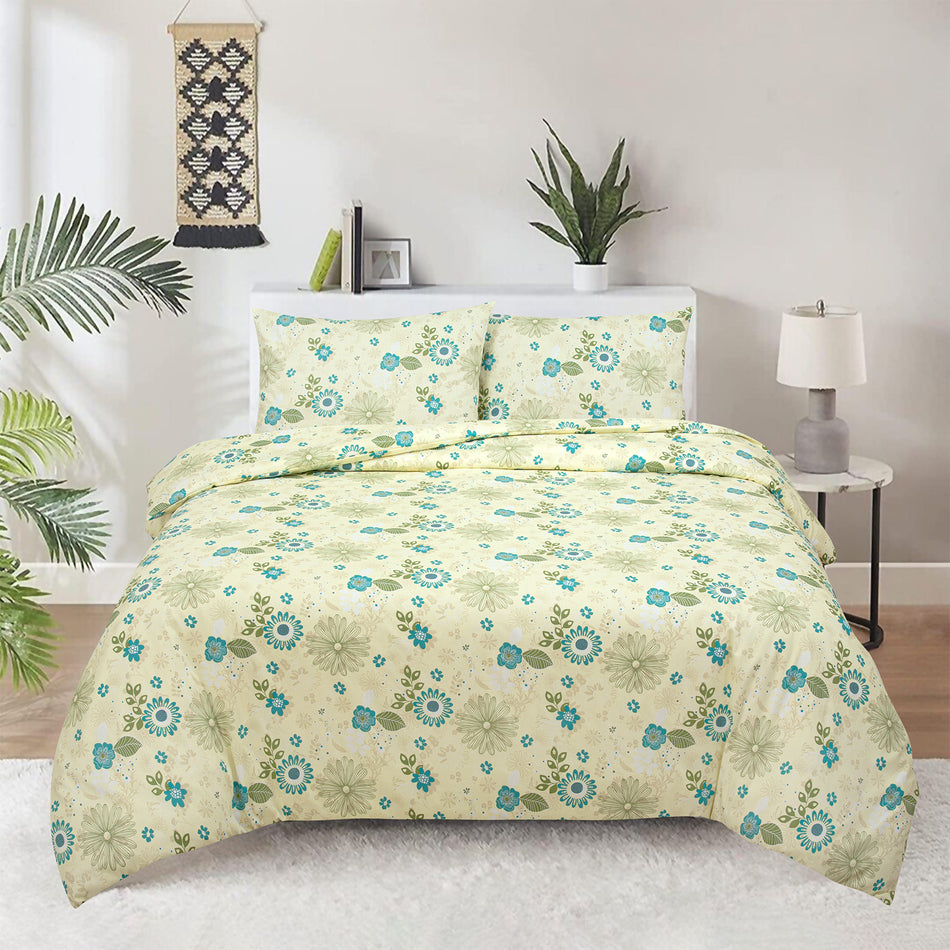 Lenjerie de pat din satin de bumbac Floral Head