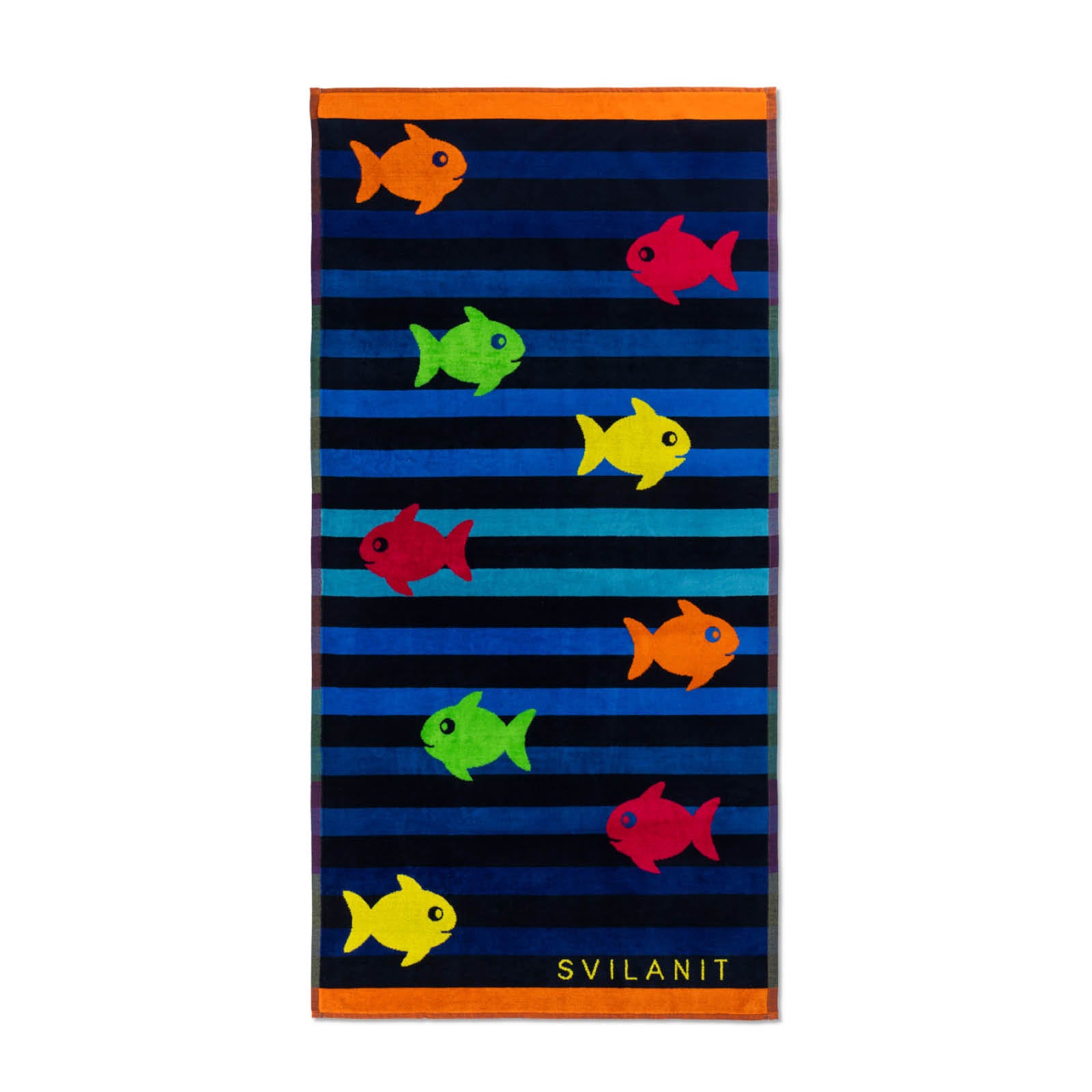 Prosop de plajă Fish School, 75 x 150 cm