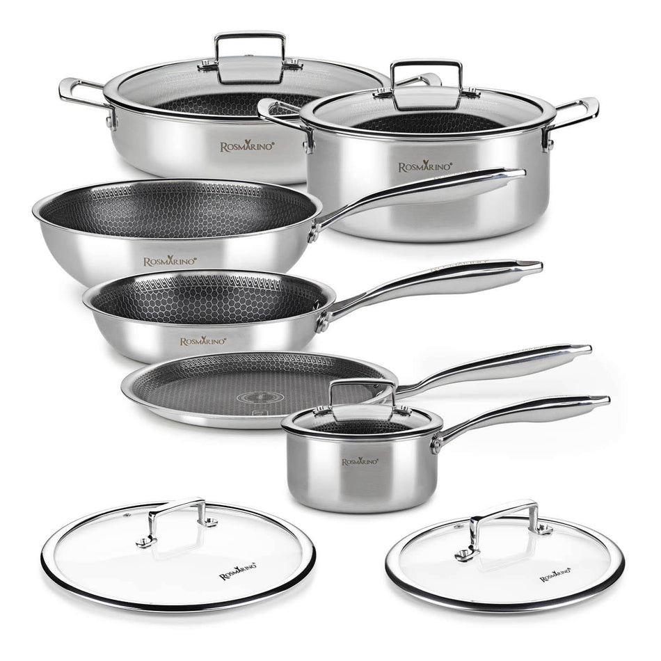 Set de vase Rosmarino HexaPro, 11 piese cu capace