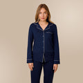 Svilanit pijamale damă lungi Luméa – Imperial Blue