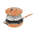Tigaie pentru gătit la abur, sotare și prăjire Rosmarino Chef’s Choice All-in-One, 28 cm