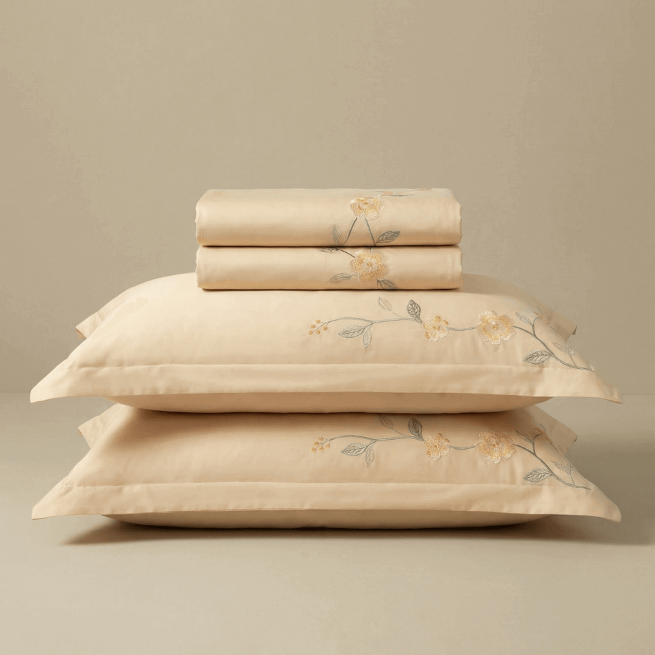 Lenjerie de pat brodată din bumbac-satin PREMIUM Florence