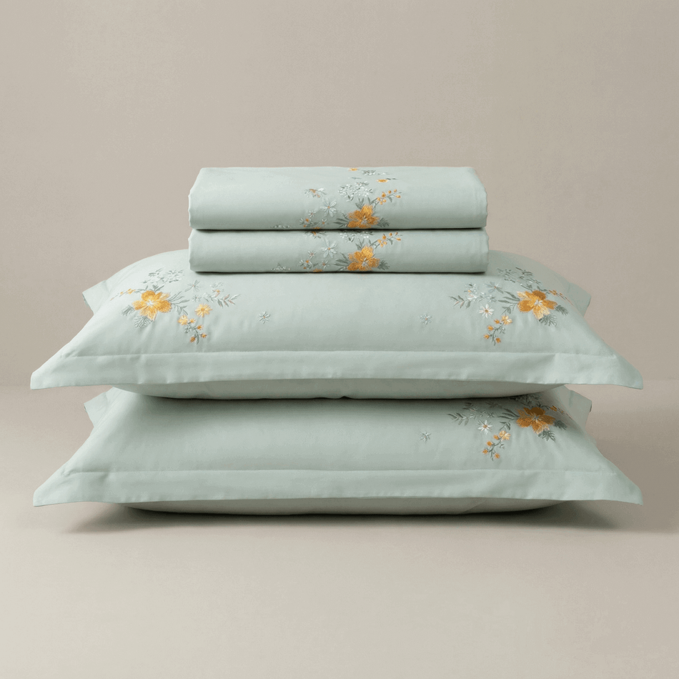 Lenjerie de pat brodată din bumbac-satin PREMIUM Molly