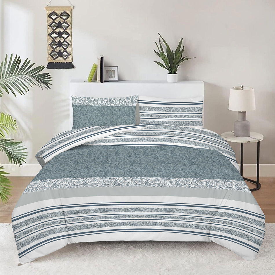 Lenjerie de pat din satin de bumbac Svilanit Silver Lines