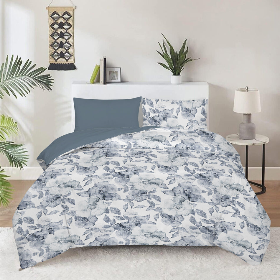 Lenjerie de pat din satin de bumbac Svilanit Floral Mist