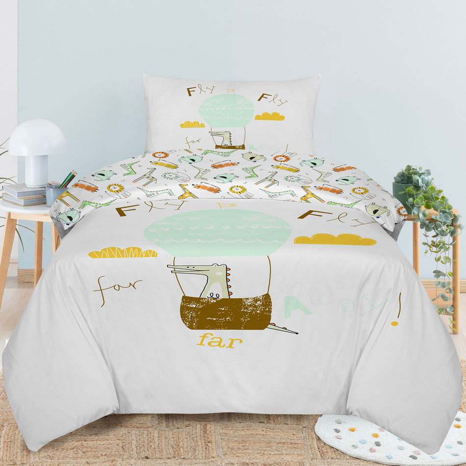 Lenjerie de pat pentru copii din bumbac Svilanit Balloonie