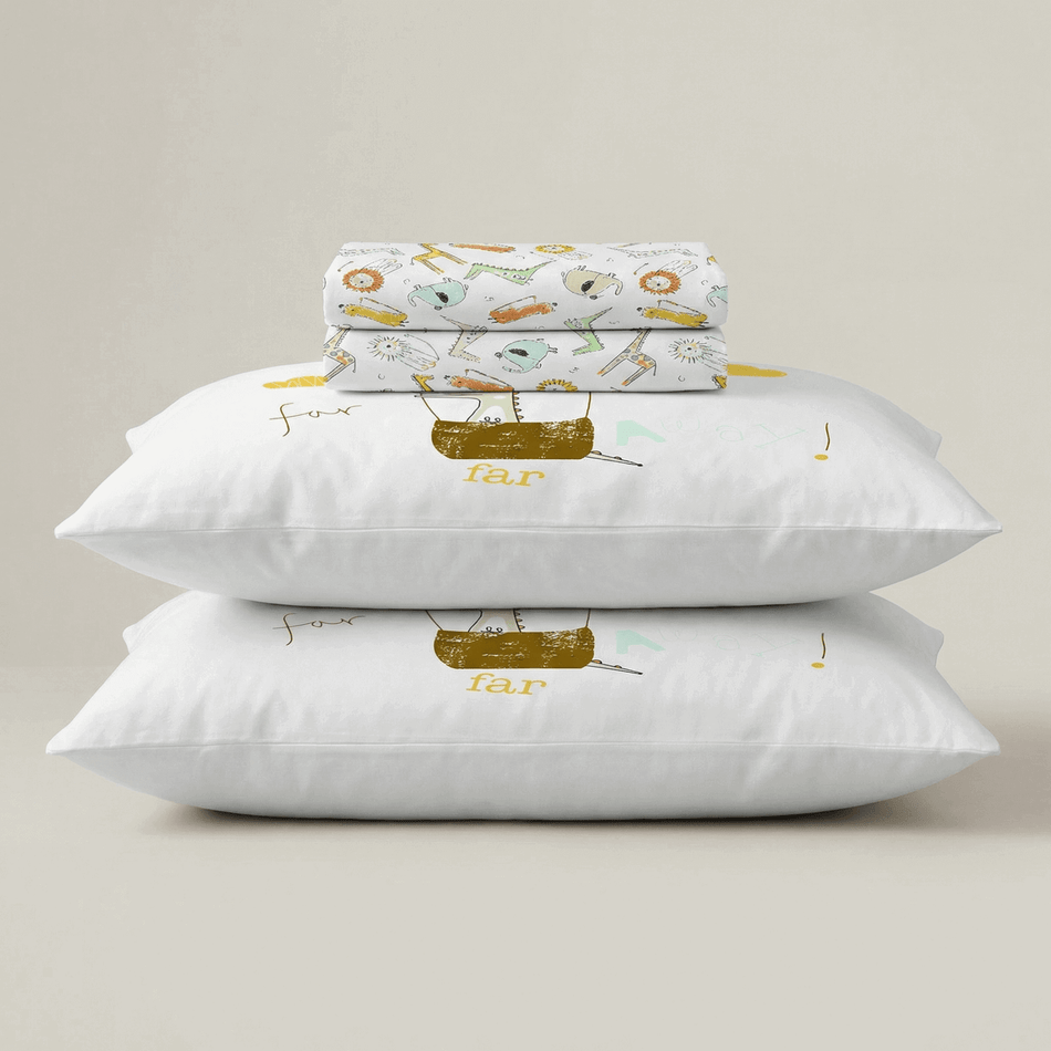 Lenjerie de pat pentru copii din bumbac Svilanit Balloonie