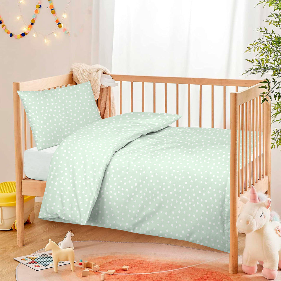 Lenjerie de pat pentru bebeluși Svilanit Dreamy Dots
