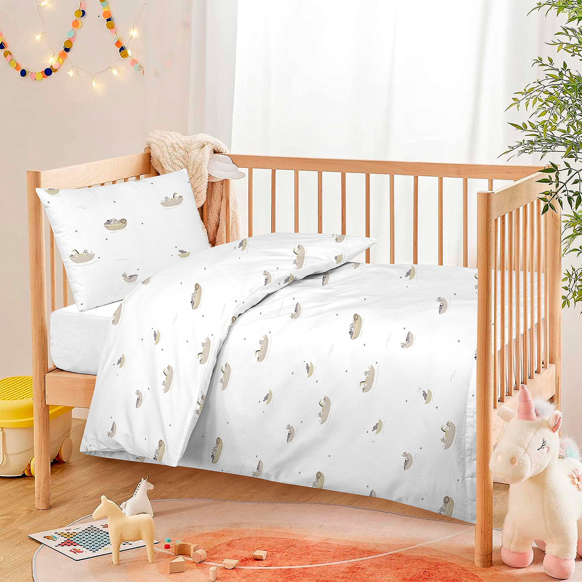 Lenjerie de pat pentru bebeluși Svilanit Swan Dreams