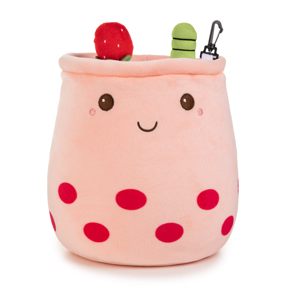 Jucărie și pernă de călătorie Svilanit Bubble Tea 2 în 1