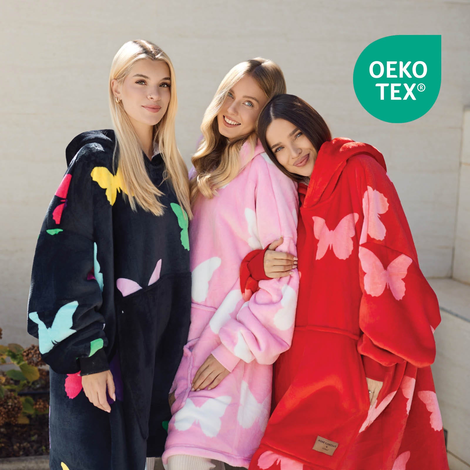 Agnė Kuzmickaitė x Vitapur pătură hanorac cu mâneci Butterfly