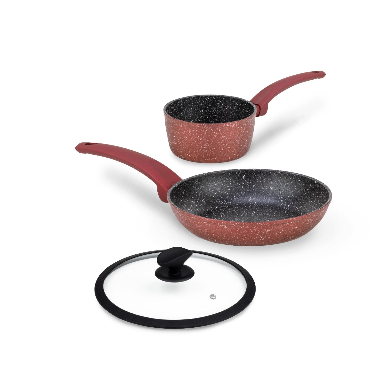 Set de vase de gătit Rosmarino Lava Stone Grape, 3 piese