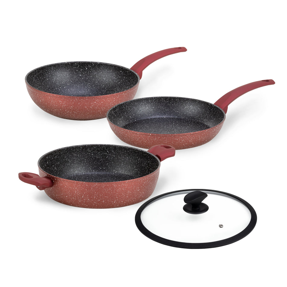 Set de vase de gătit Rosmarino Lava Stone Grape, 4 piese