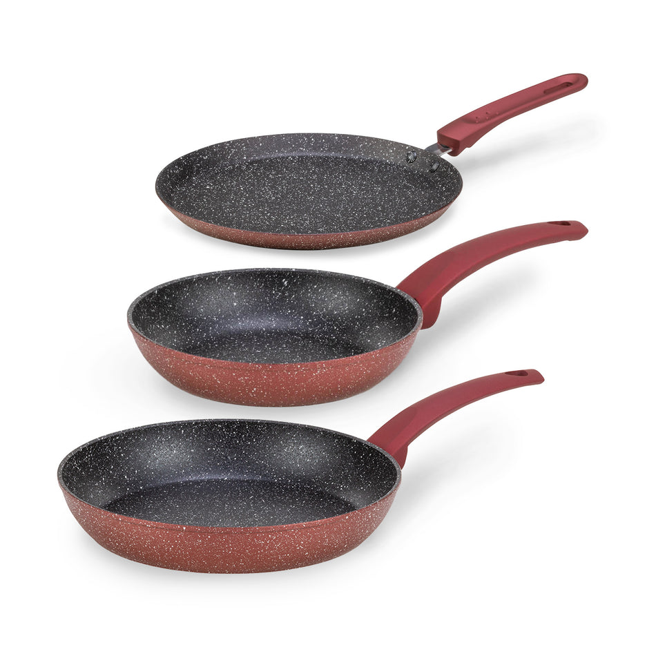 Set de tigăi Rosmarino Lava Stone Grape, 3 piese