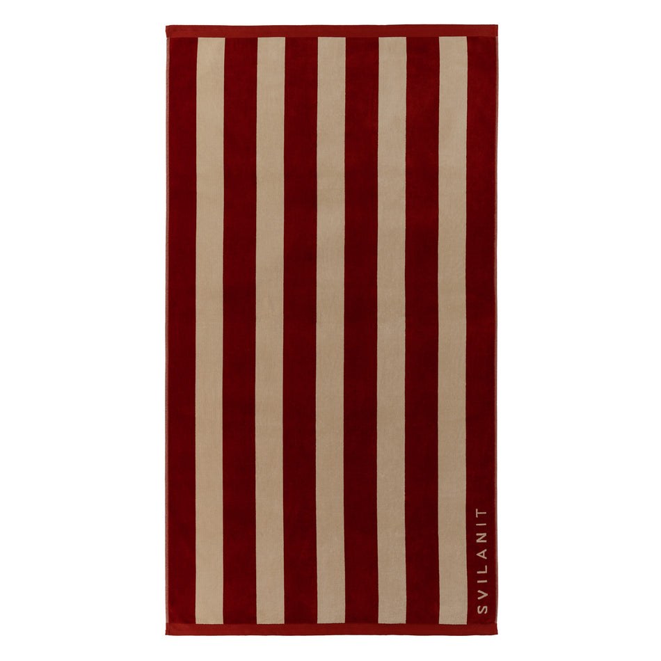 Svilanit prosop de plajă mare premium Burgundy, 100 x 180 cm