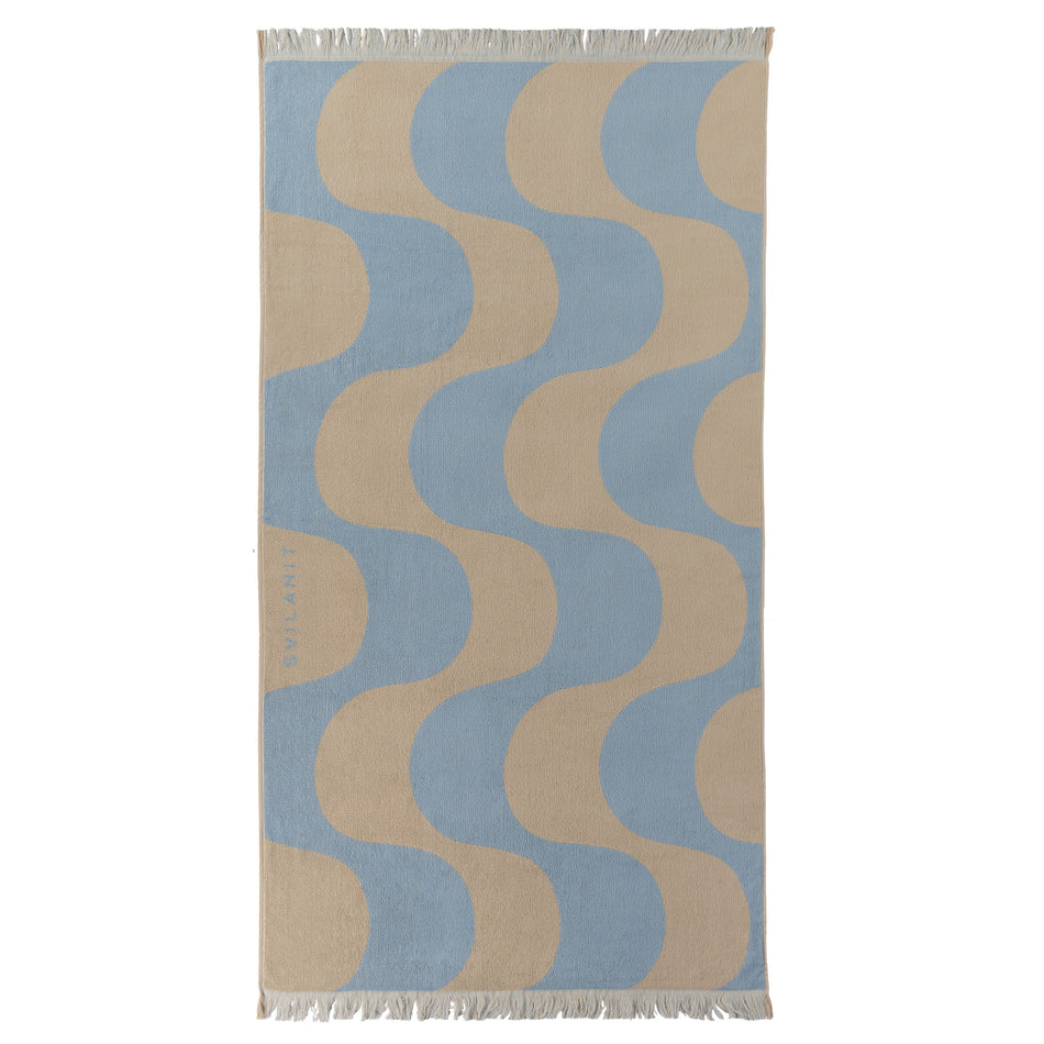 Svilanit prosop de plajă mare premium Waves, 100 x 180 cm