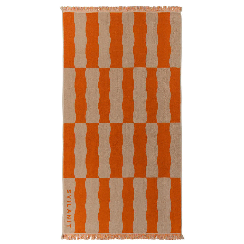 Svilanit prosop de plajă mare premium Retro, 100 x 180 cm