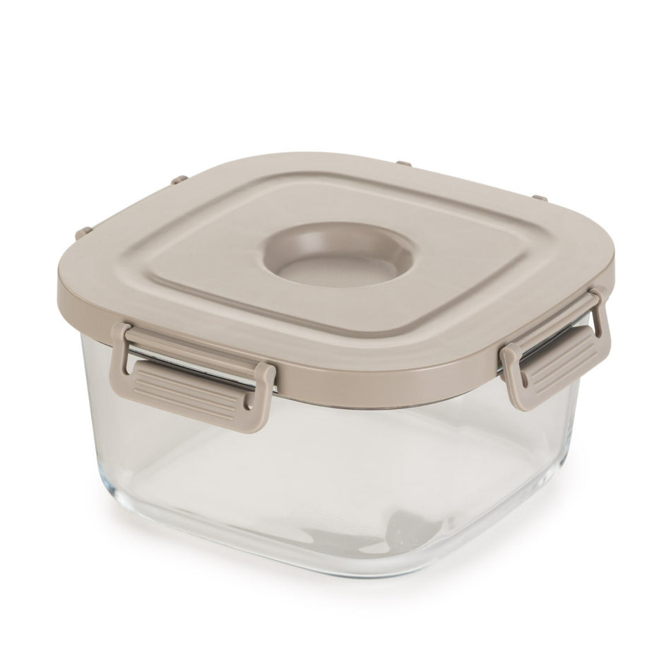 Recipient din sticlă cu capac Rosmarino Crispy2Go, bej