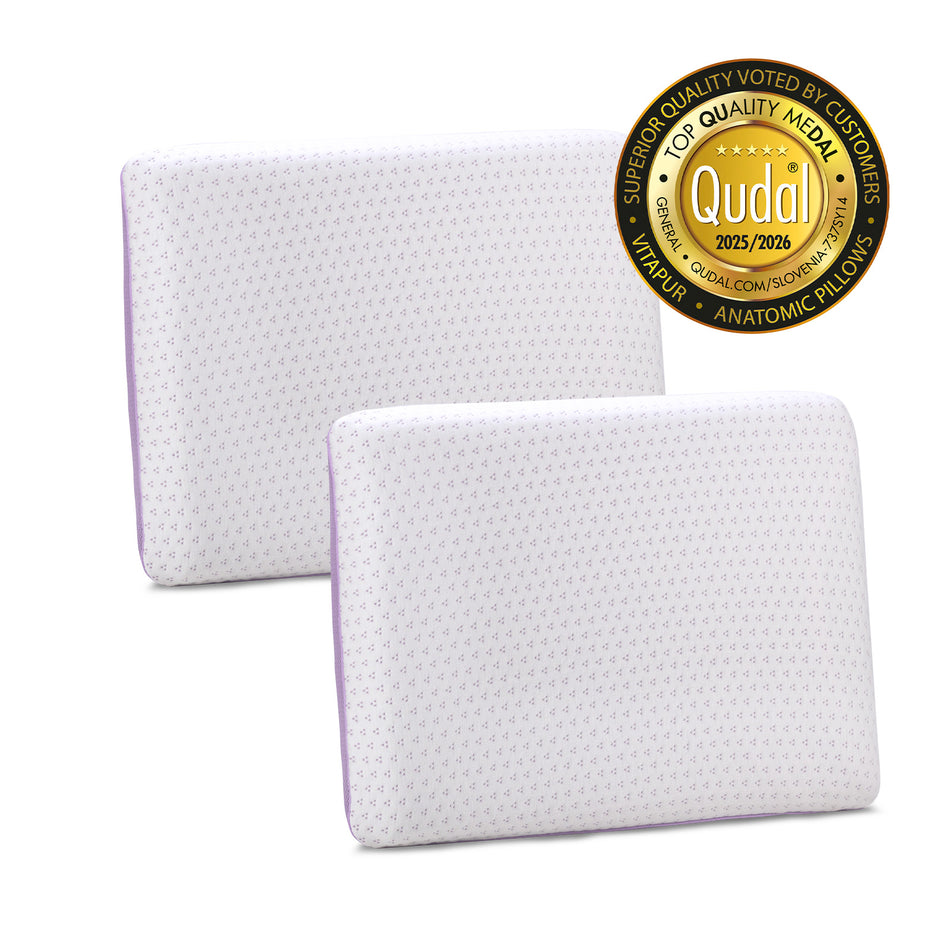 2 x pernă clasică din spumă cu memorie Lavender Memory – 40 x 55 cm