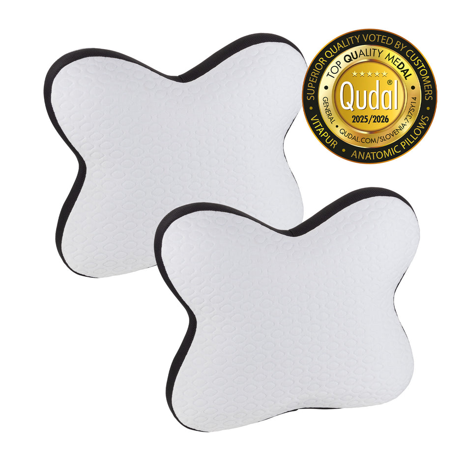 2 x pernă ergonomică Vitapur Memosilver Butterfly – 45 x 54 cm