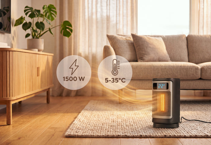 Putere de 1500 W și temperatură reglabilă după preferințe