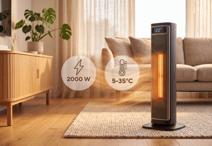 Putere de 2000 W și temperatură reglabilă după preferințe