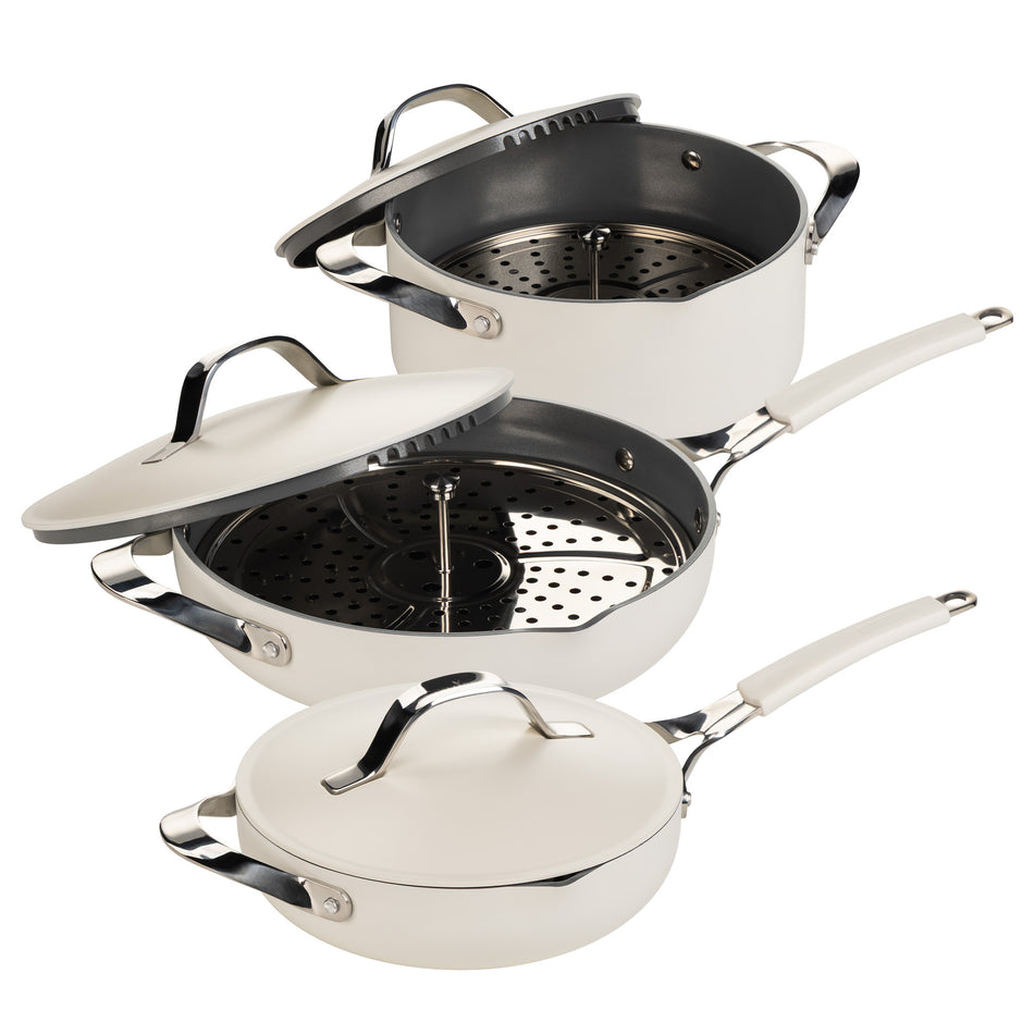 Set de vase pentru gătit la abur, sotare și prăjire Rosmarino Chef’s Choice All-in-One