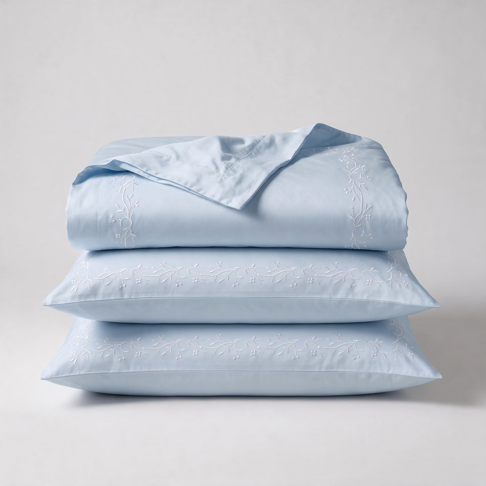 Svilanit PREMIUM lenjerie de pat din bumbac satinat brodat Bloom – calitatea celebră a bumbacului egiptean