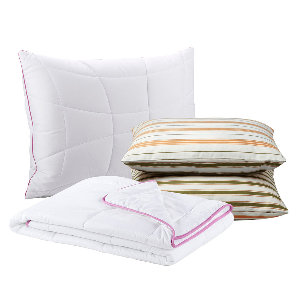 Set de pernă și pilotă de vară Vitapur Lavender Provence + lenjerie de pat Svilanit Linella