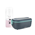 Set cu cutie de prânz încălzită Rosmarino și blender portabil Rosmarino NutriMax 2 GO (roz)