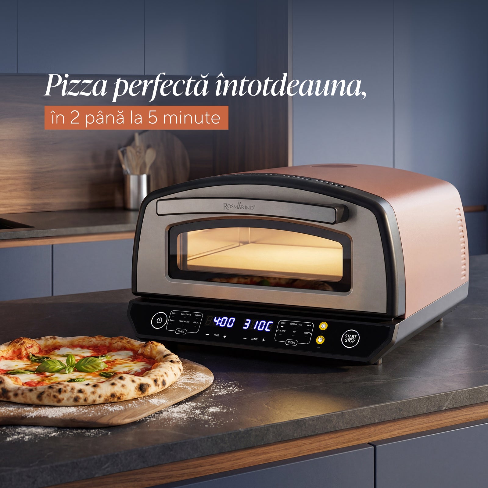 Cuptor de pizza electric Rosmarino Napoli PRO Series 12 – Vitapur
