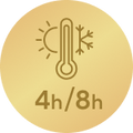 Cald până la 4 ore, rece până la 8 ore3