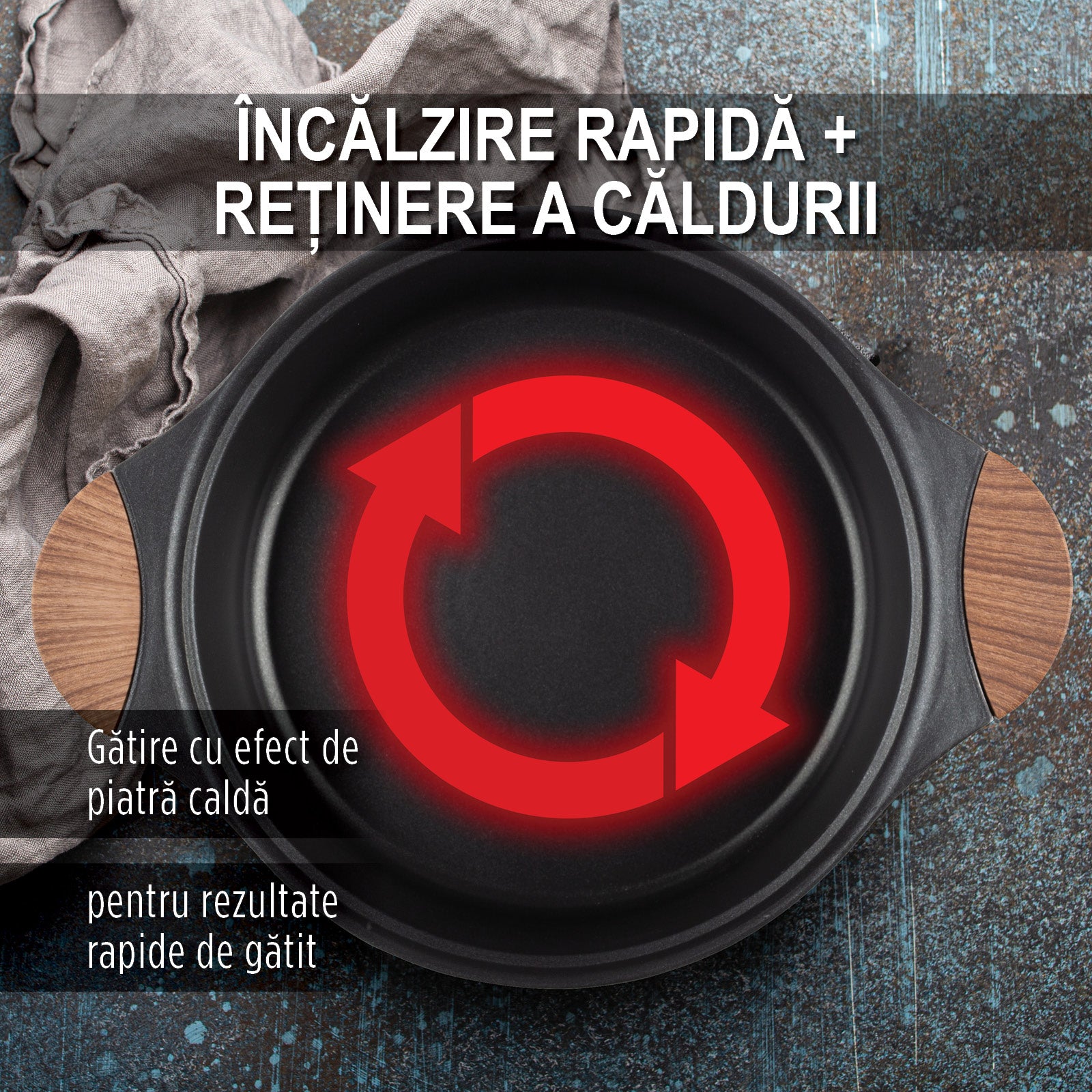 Tigaie cu două mânere Black Line