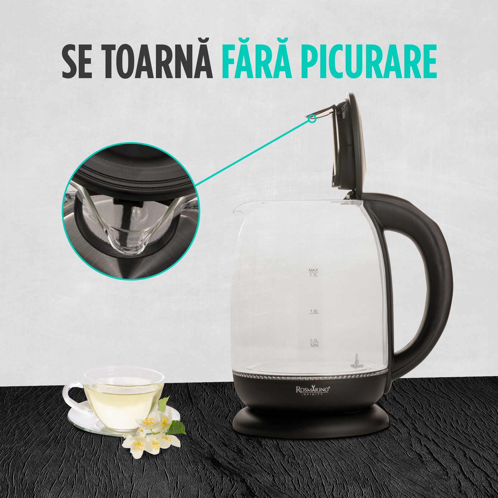 Fierbător de apă Infinity LED&Boil